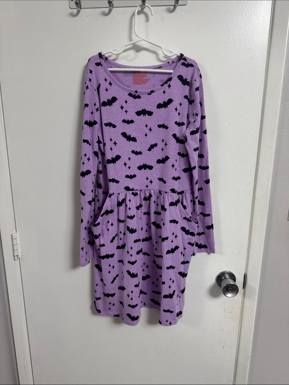 Cat & Jack Purple Bat Star Knit Dress